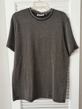 Amongst Others - Men's Short-Sleeve Knit Crewneck Shirt - Black/Gray - Size XL